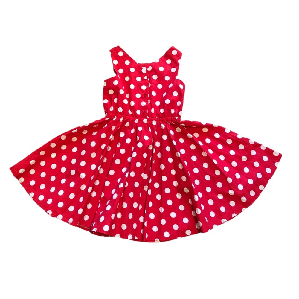 Eleanor Rose Minnie Mouse Inspired Sleeveless Polka Dot Dress - Picture 4 of 8